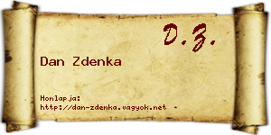 Dan Zdenka névjegykártya